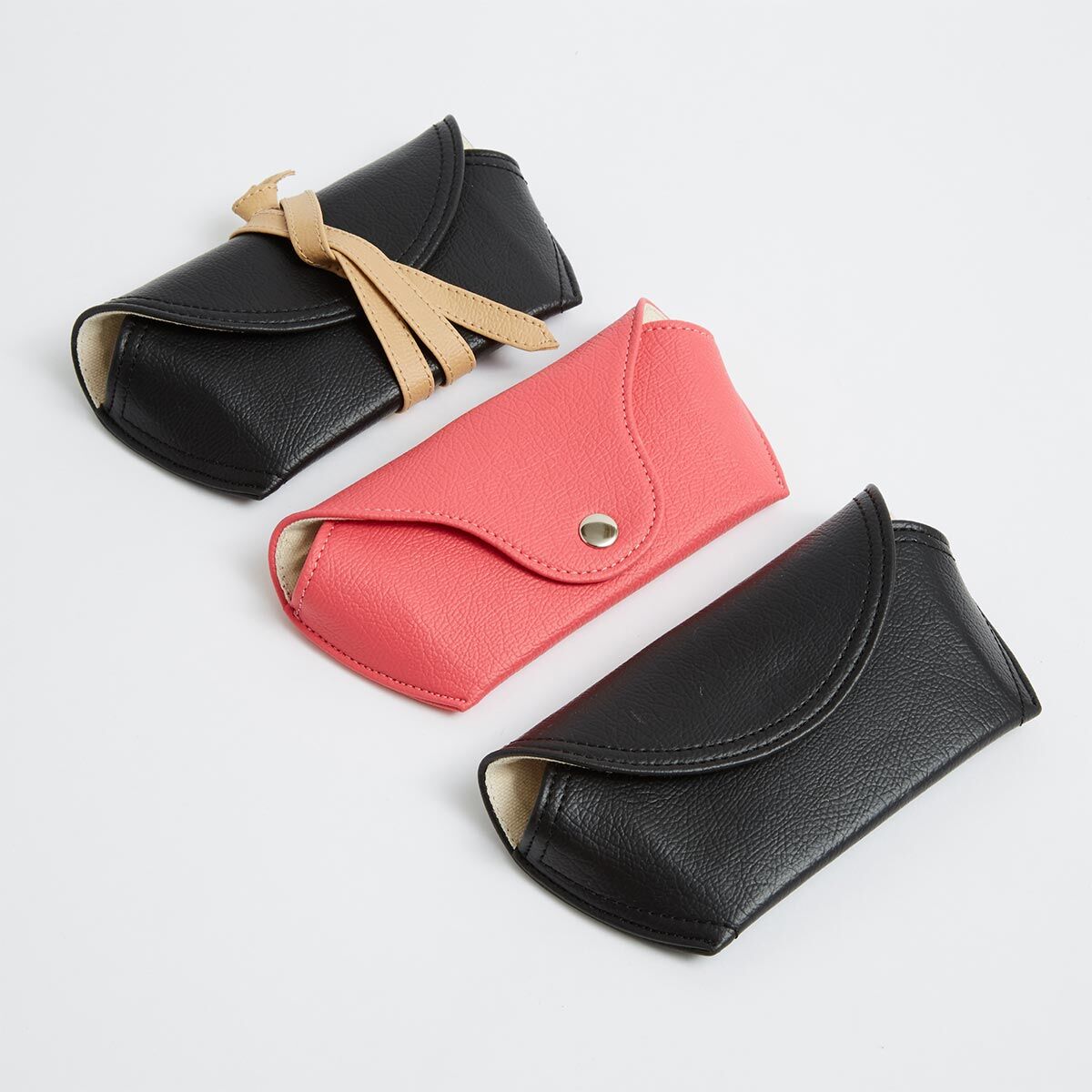 Personalised-faux-leather-glasses-case-with-press-stud-popper-wholesale Personalised faux leather glasses case with press stud popper wholesale - Direct from Manufacturer