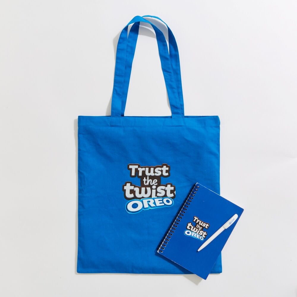 Borsa in tela di cotone con manico lungo per Oreo di Supreme Creations Borsa in tela di cotone con manico lungo per Oreo di Supreme Creations