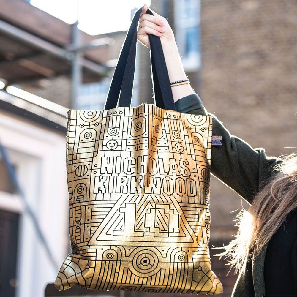 canvas-shopping-bags-with-gold-print-by-supreme-creations canvas shopping bags with gold print by supreme creations