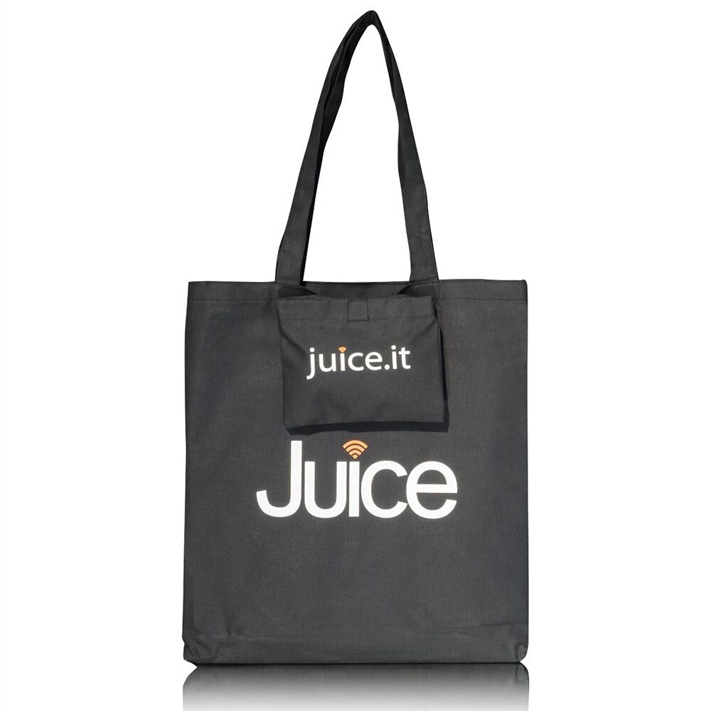 foldable-cotton-bag-with-long-handles-and-pouch foldaway shopping bag by supreme creations