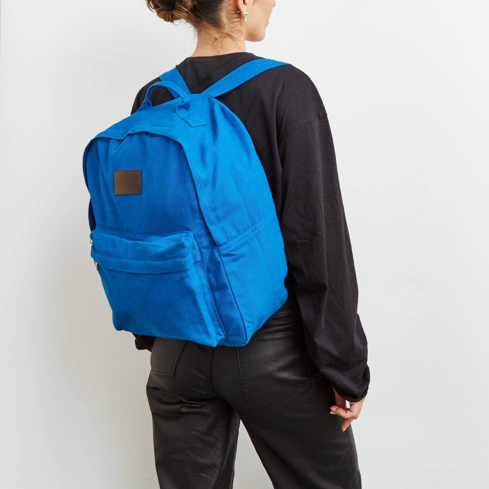 Custom made canvas Backpack for adult – blue Custom made canvas Backpack for adult - blue from supreme creations